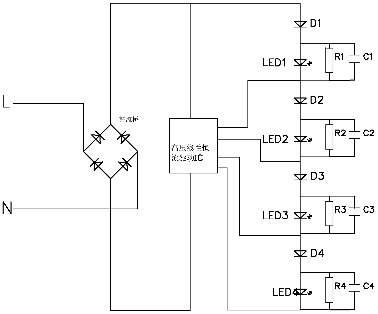 Circuit capable of solving problem of high-voltage linear driving strobing