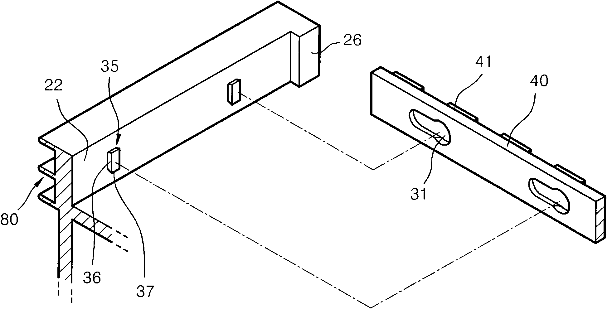 Apparatus for coupling a module circuit board and a frame together, and backlight using same