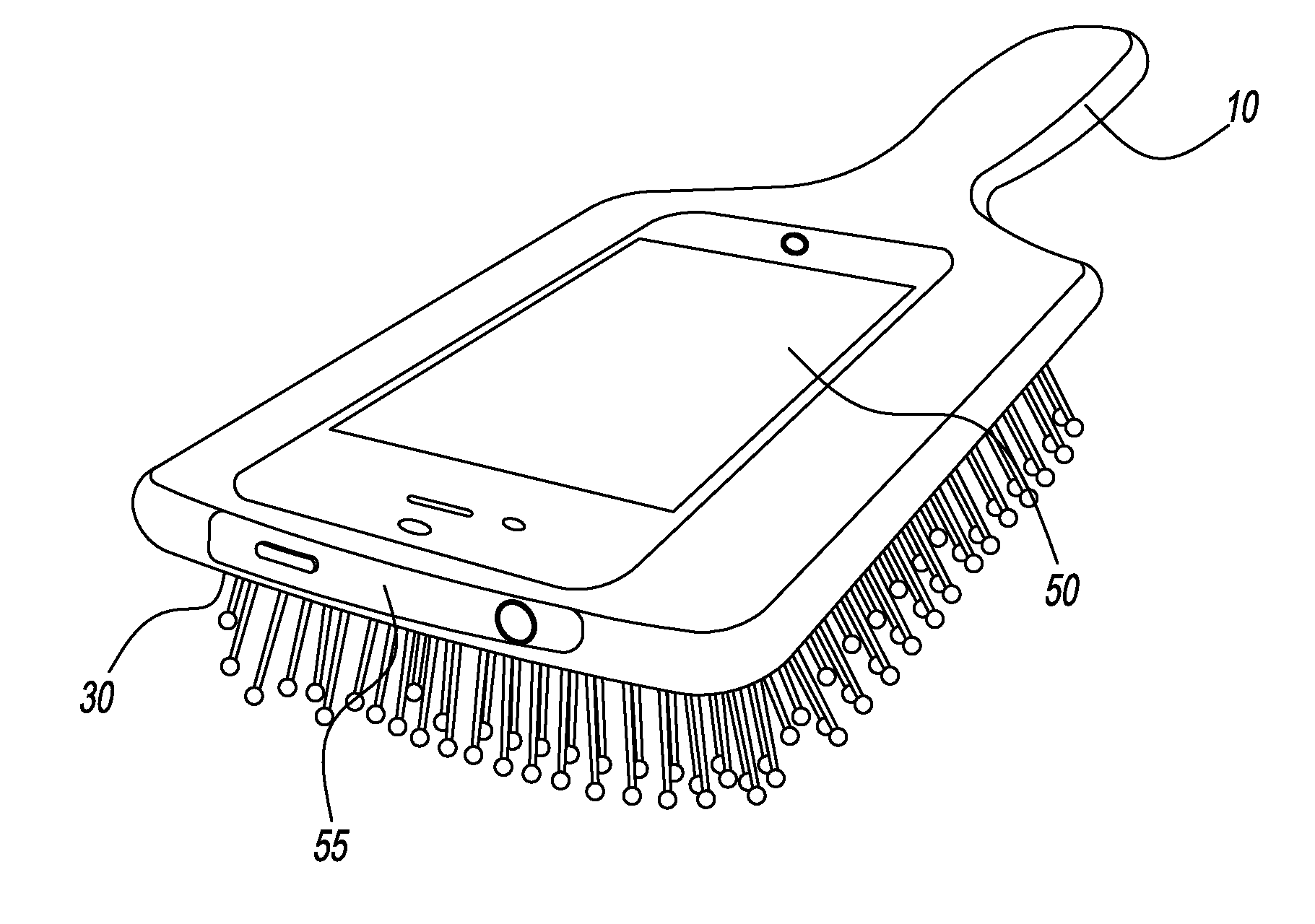 Phone Case Hair Brush