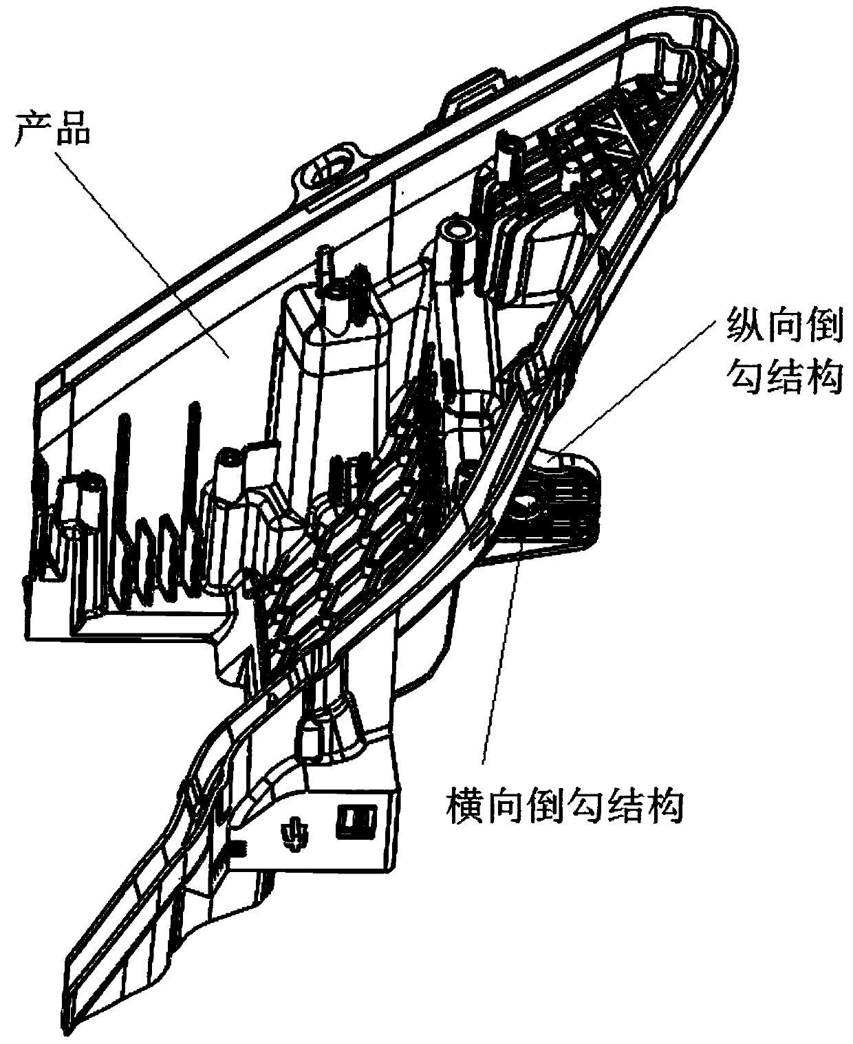 Sliding block provided with inclined top and used for demolding