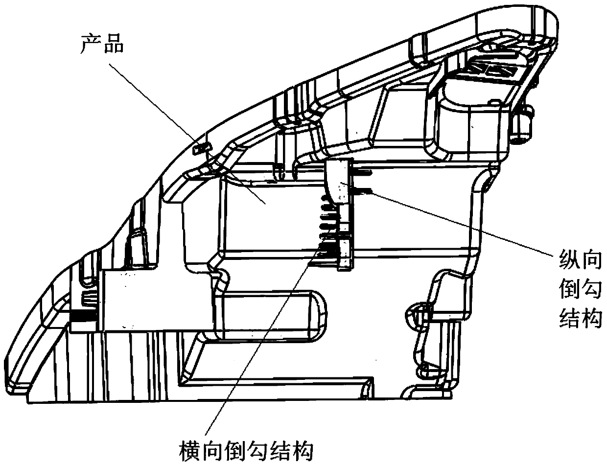 Sliding block provided with inclined top and used for demolding