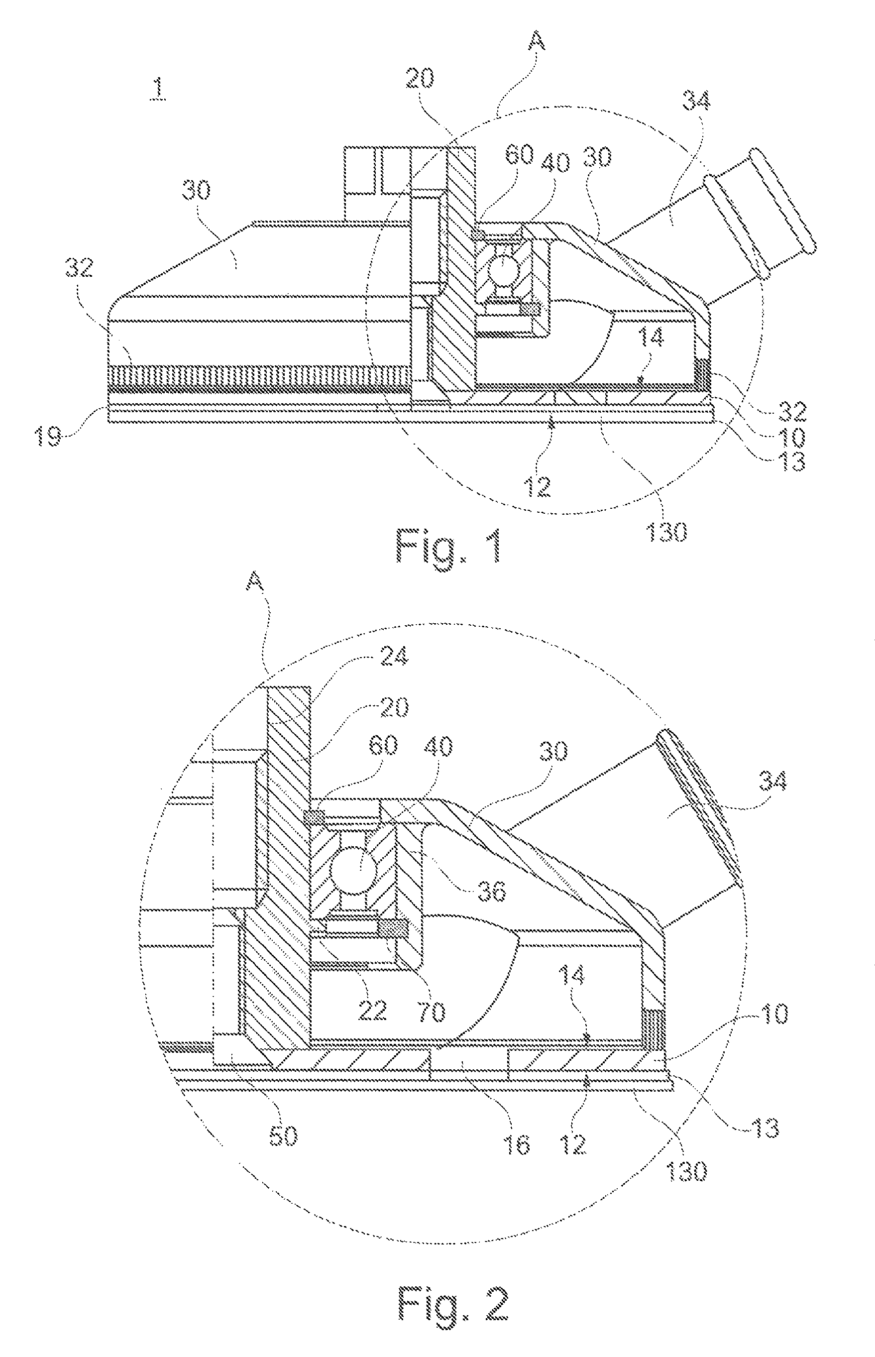 Backing plate unit for a rotary grinding machine