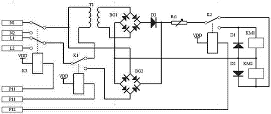 A dual power supply automatic transfer switch appliance