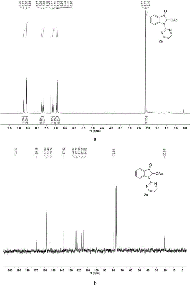 Synthetic C2-acetoxy-3-indolone compound and method