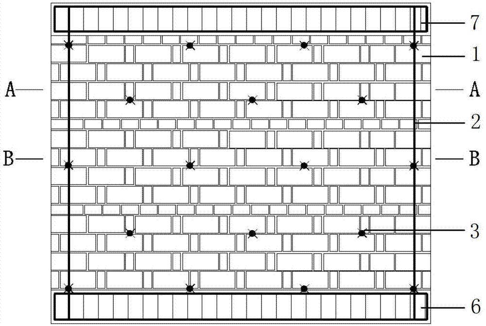 Insulating mortar strengthening layer rowlock wall with steel wire mesh for setting hose tooth constructional column and manufacturing method thereof