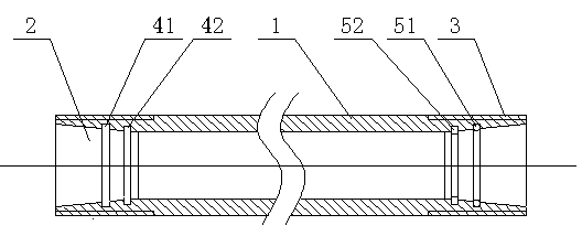 Petroleum pipeline with sealing structure comprising ring grooves