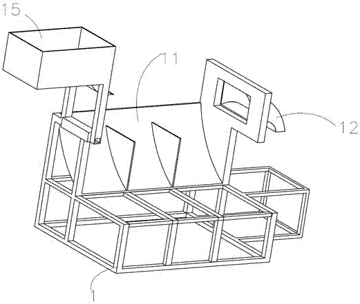 A tea grading machine with sorting container