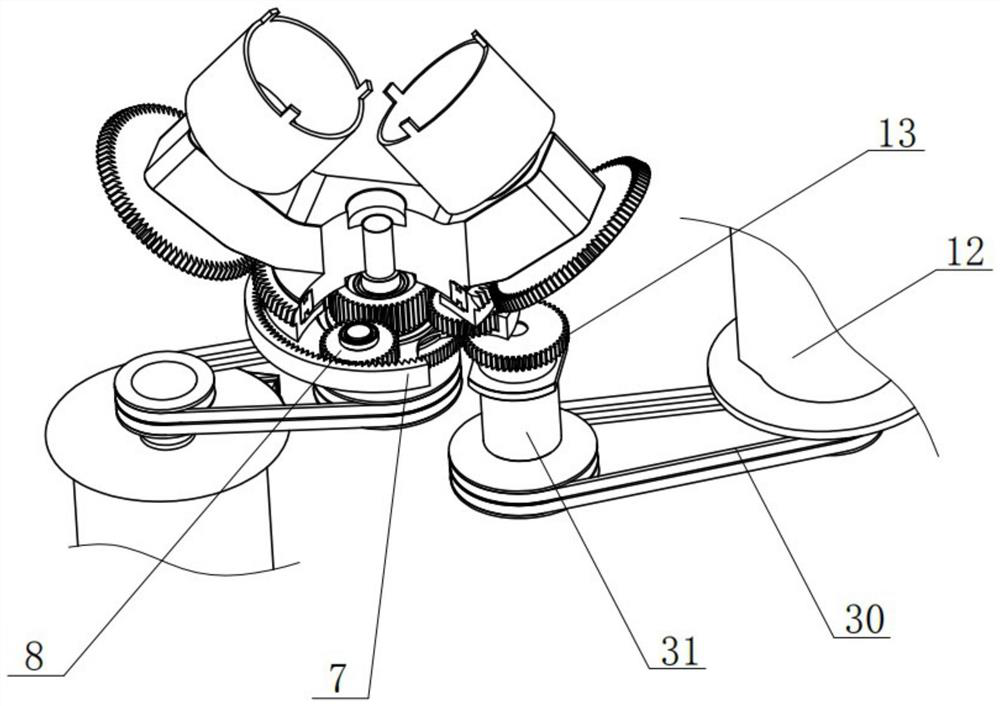 Planetary type transverse support mechanism capable of adjusting common rotation speed ratio and rotation speed ratio and stirring machine adopting planetary type transverse support mechanism