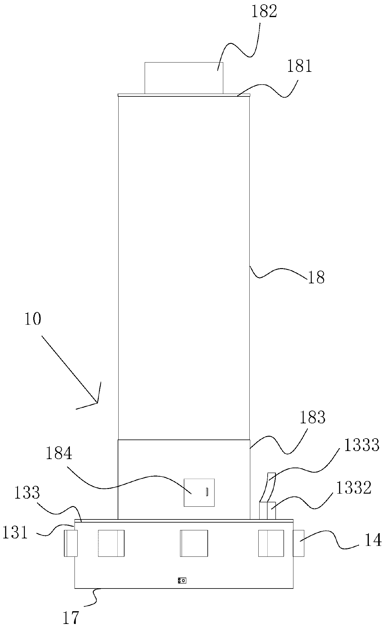 A multi-vortex ratio tornado simulation device