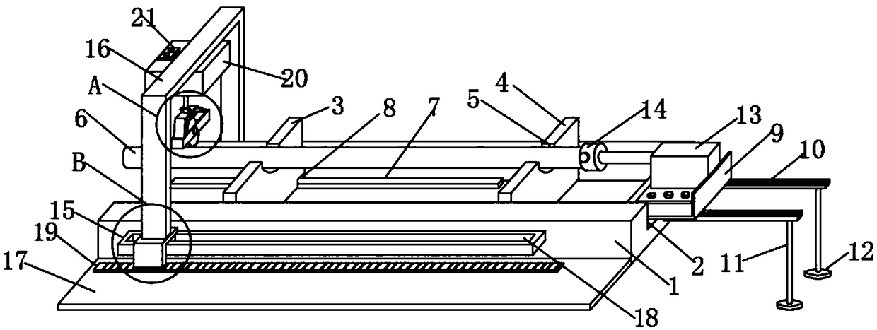 Mechanical cutting device for glass tube processing