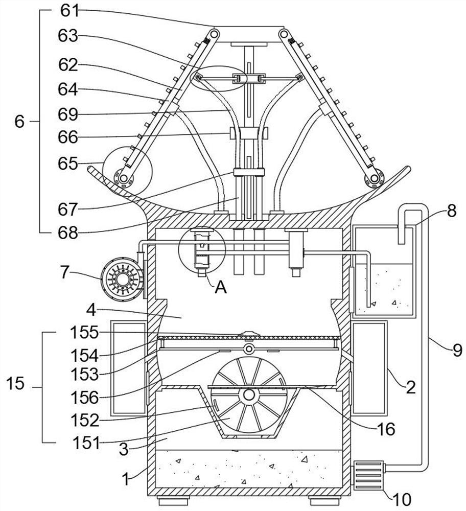 Dust falling device for environmental protection engineering