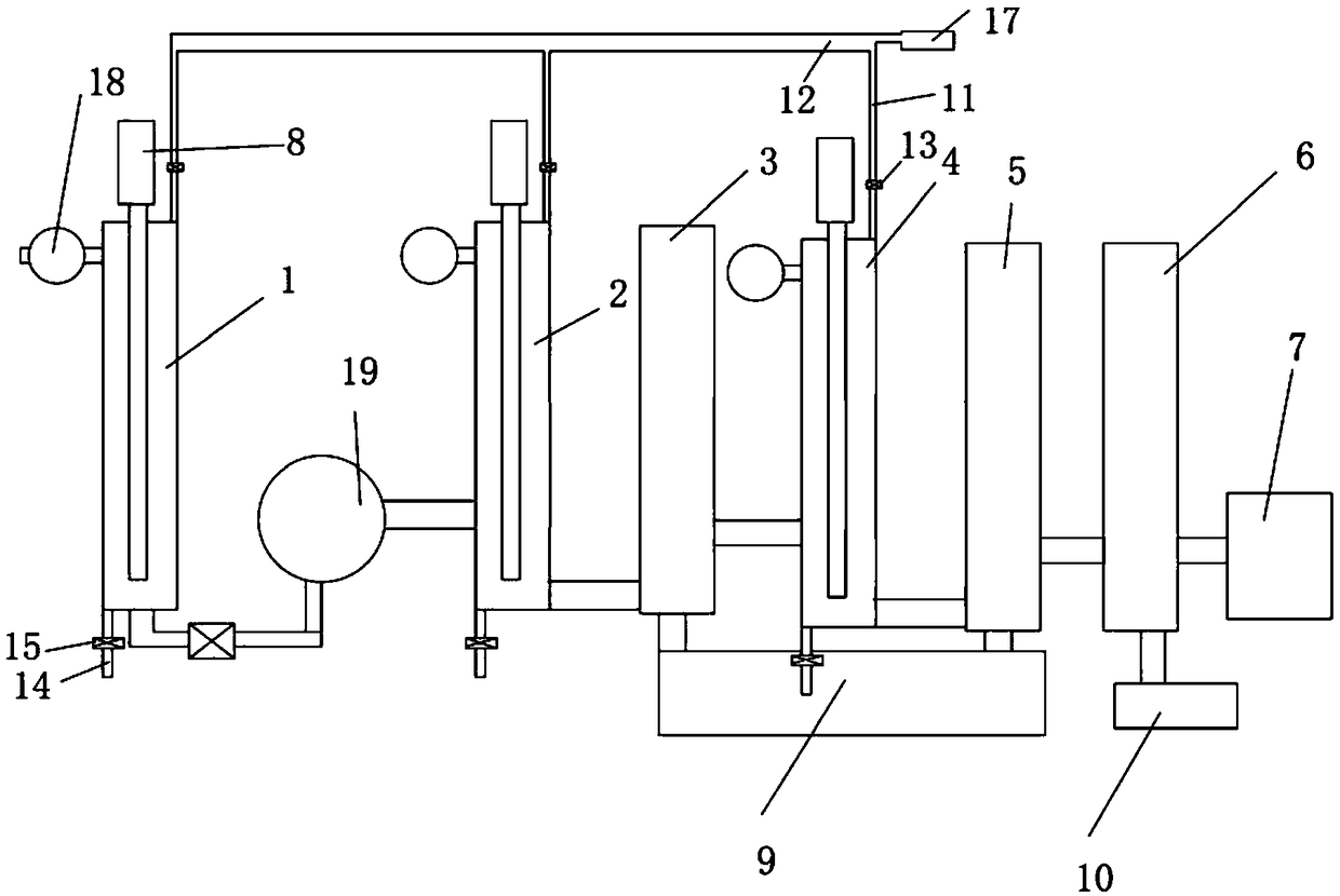 Detection device and method for determining anion synthetic detergent in drinking water