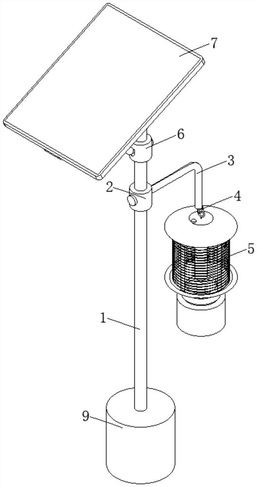 Control device and method for controlling diseases and insect pests in tea garden planting by using green control technology