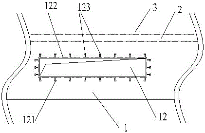 Prestressed trough plate with webs provided with vent holes