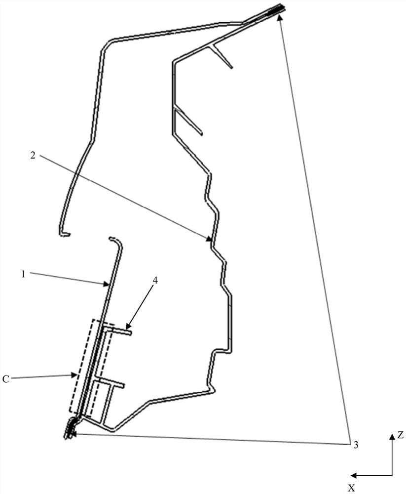 Tail door structure and vehicle