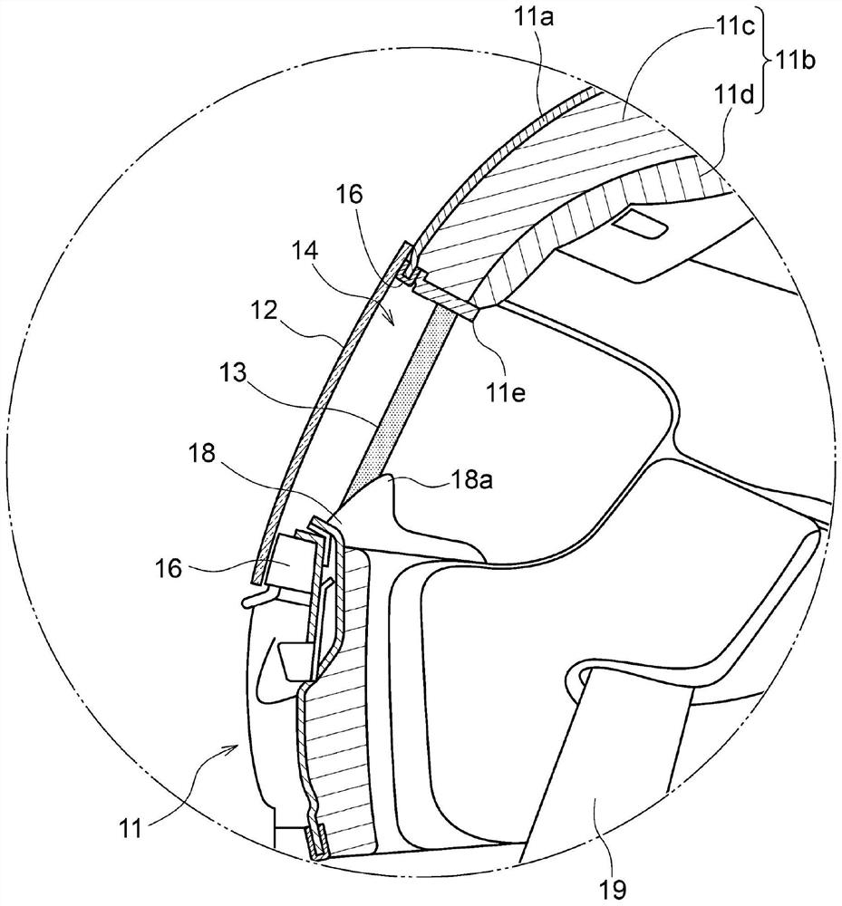 Helmet for two-wheeled motor vehicle