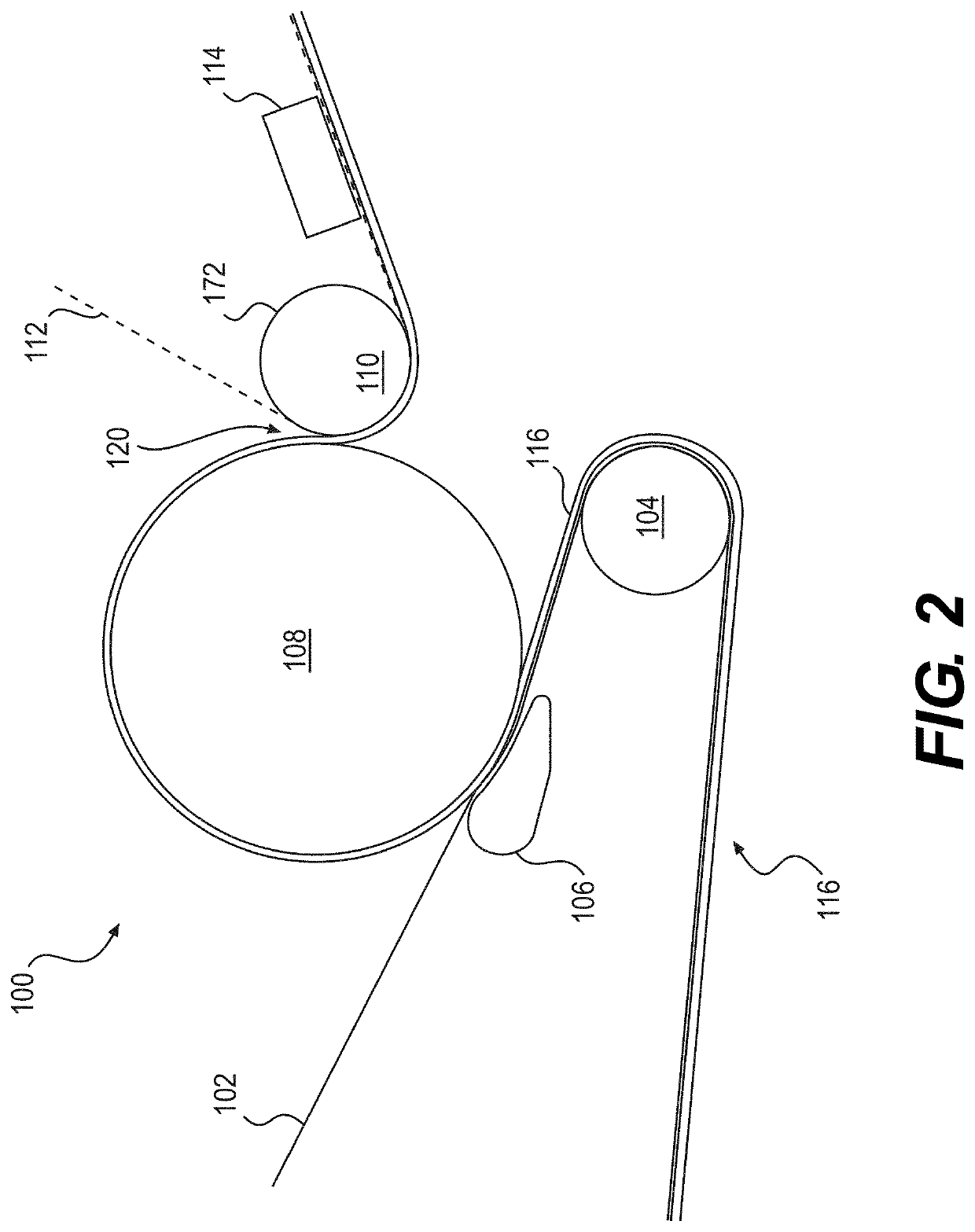 Multilayer creping belt having connected openings, methods of making paper products using such a creping belt, and related paper products