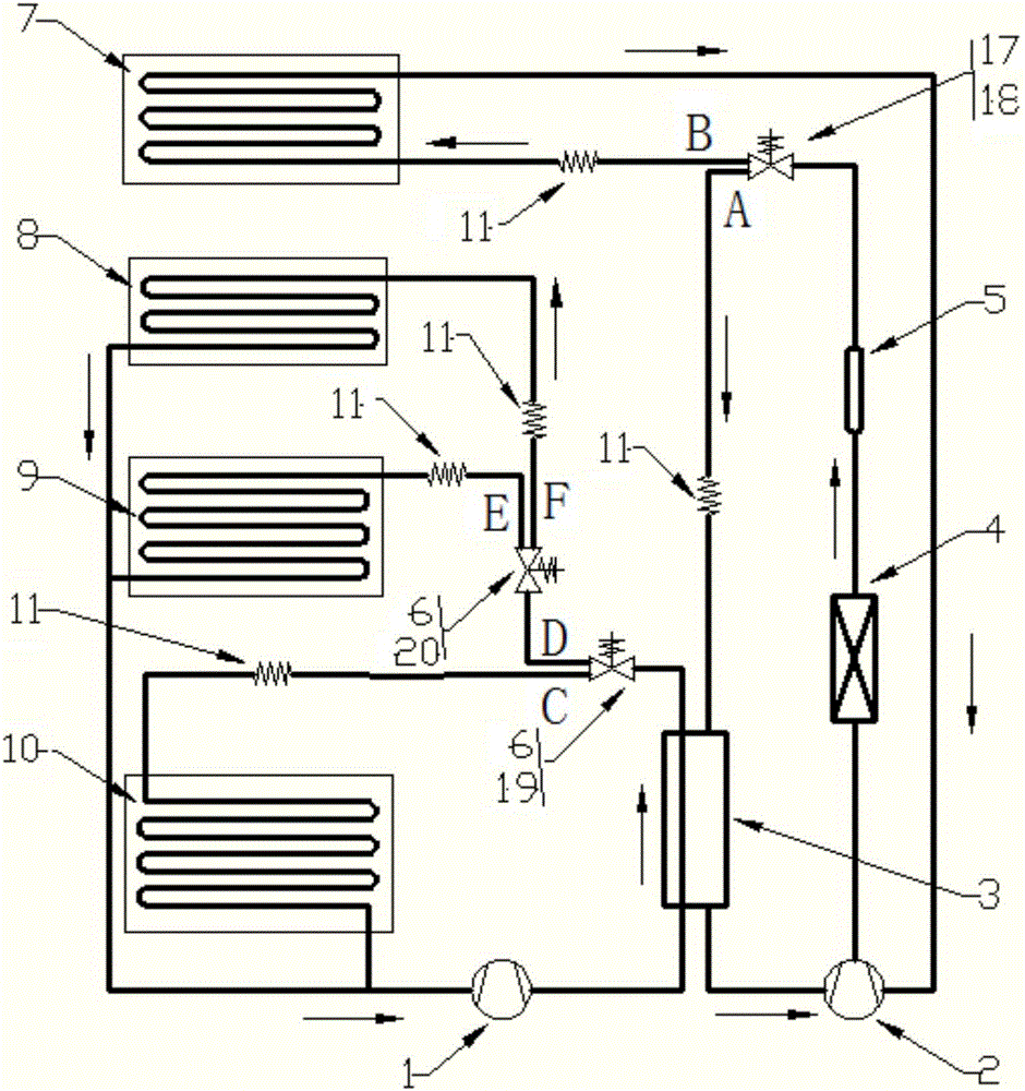 Multi-temperature-zone cascade refrigeration system and low-temperature refrigerated storage box