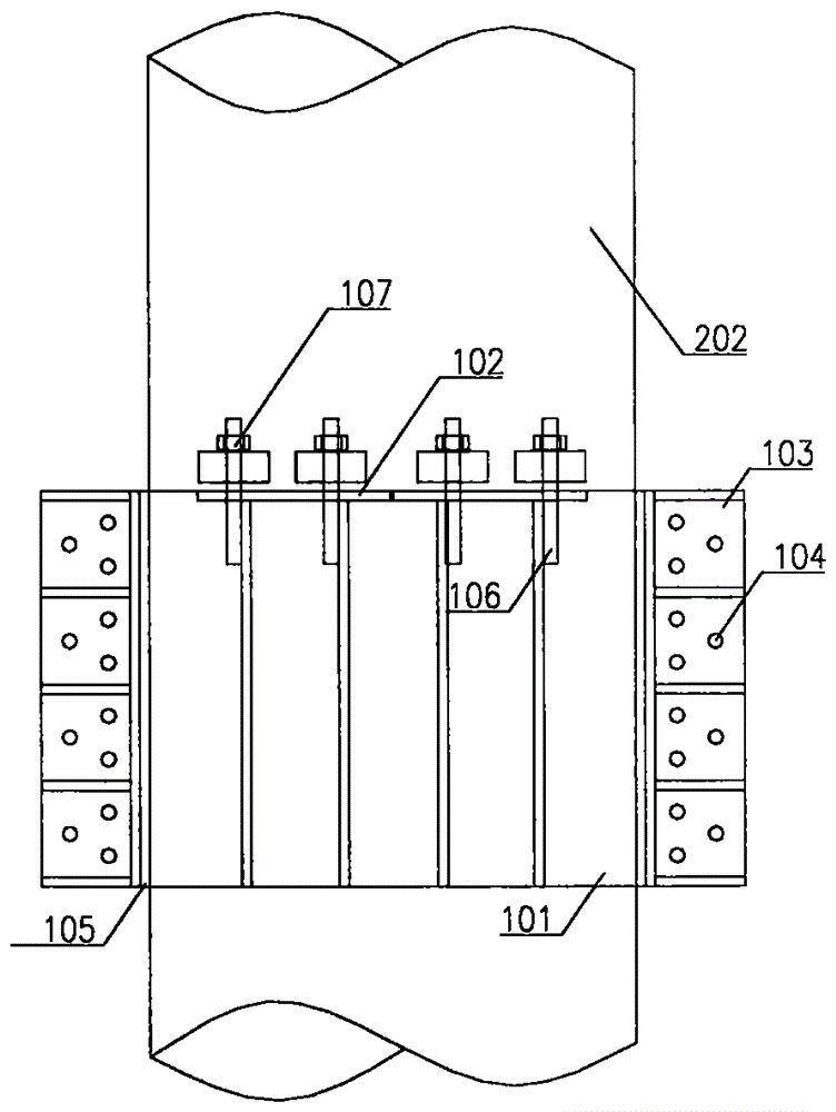 Device for steel cover box with bottom of deep water high-rise pile cap by hoop-embracing method and construction method