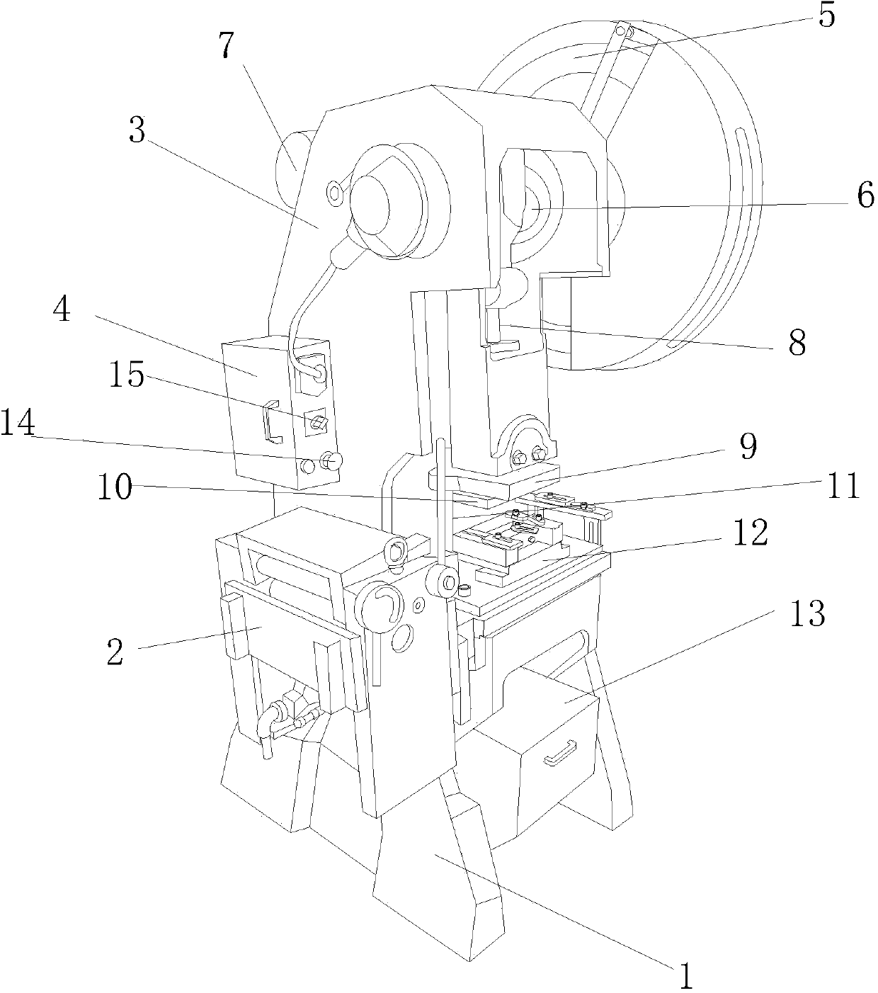 Band saw numerical control four-tooth stamping machine