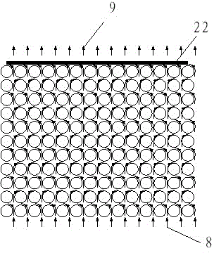 Integral upward flow water treatment device