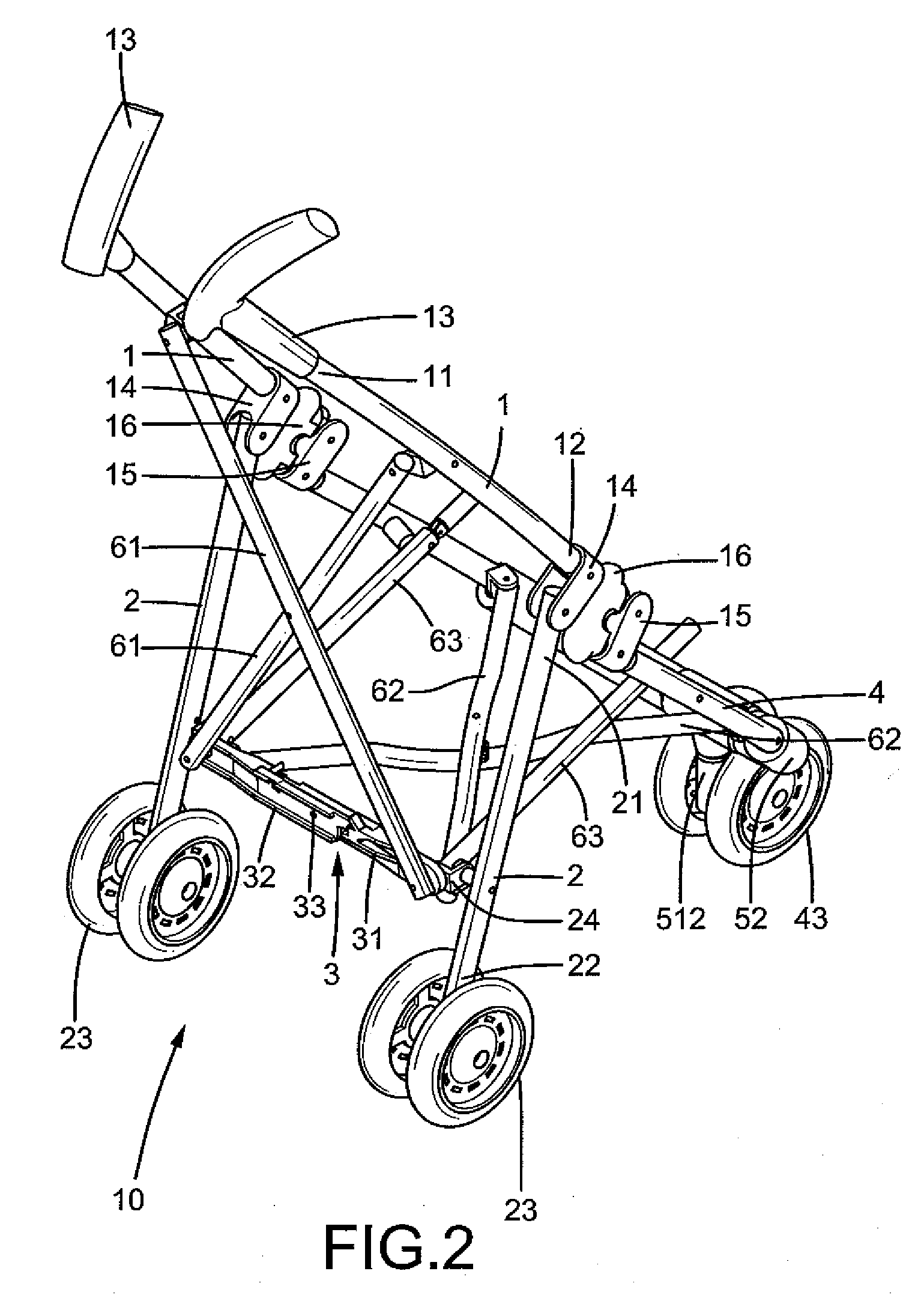 Foldable Three-Wheel Stroller