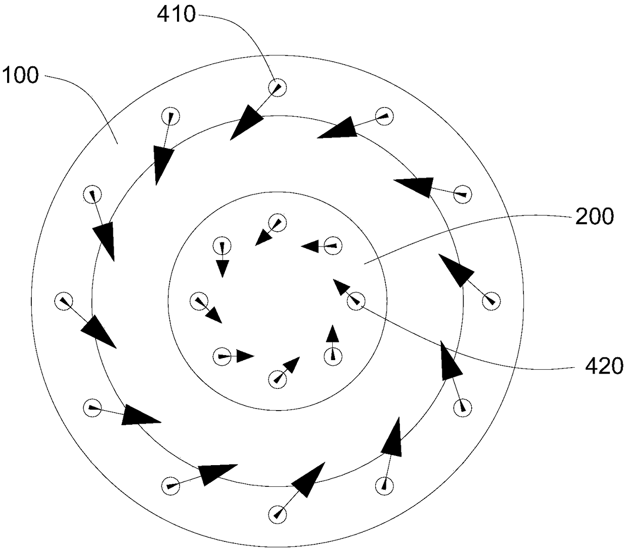 Efficient vortex type gas stove combustor