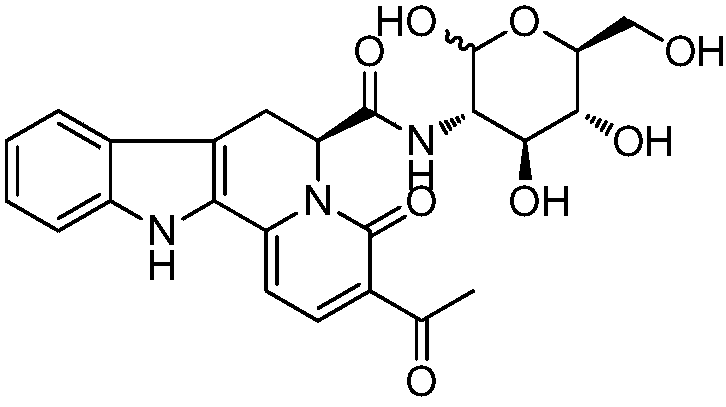 Indole-quinolizine-6-formyl-3-glucosamine, preparation, activity and application thereof