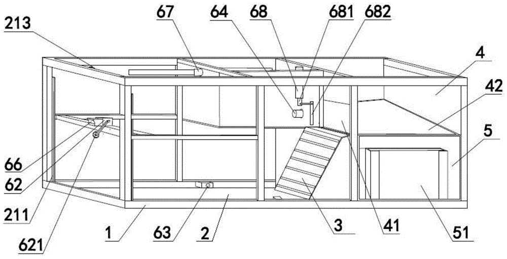 Cage body structure of intelligent mouse cage