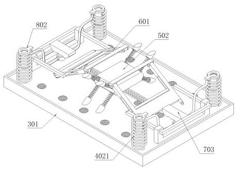 A vibration damping device for a capacitor processing machine tool