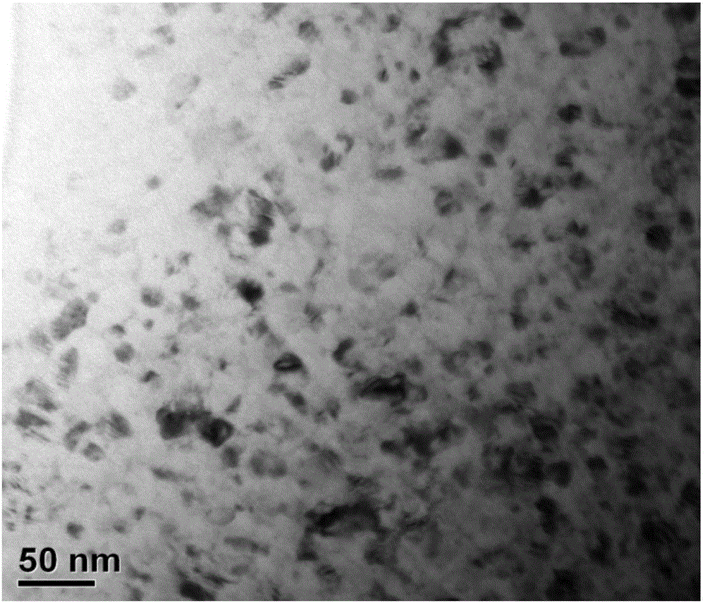 Wide-temperature-range high-strength linear-elasticity metallic nano material and preparation method and application thereof