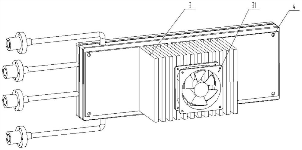 Heat dissipation device of frequency converter, control method and control device of heat dissipation device and electric appliance