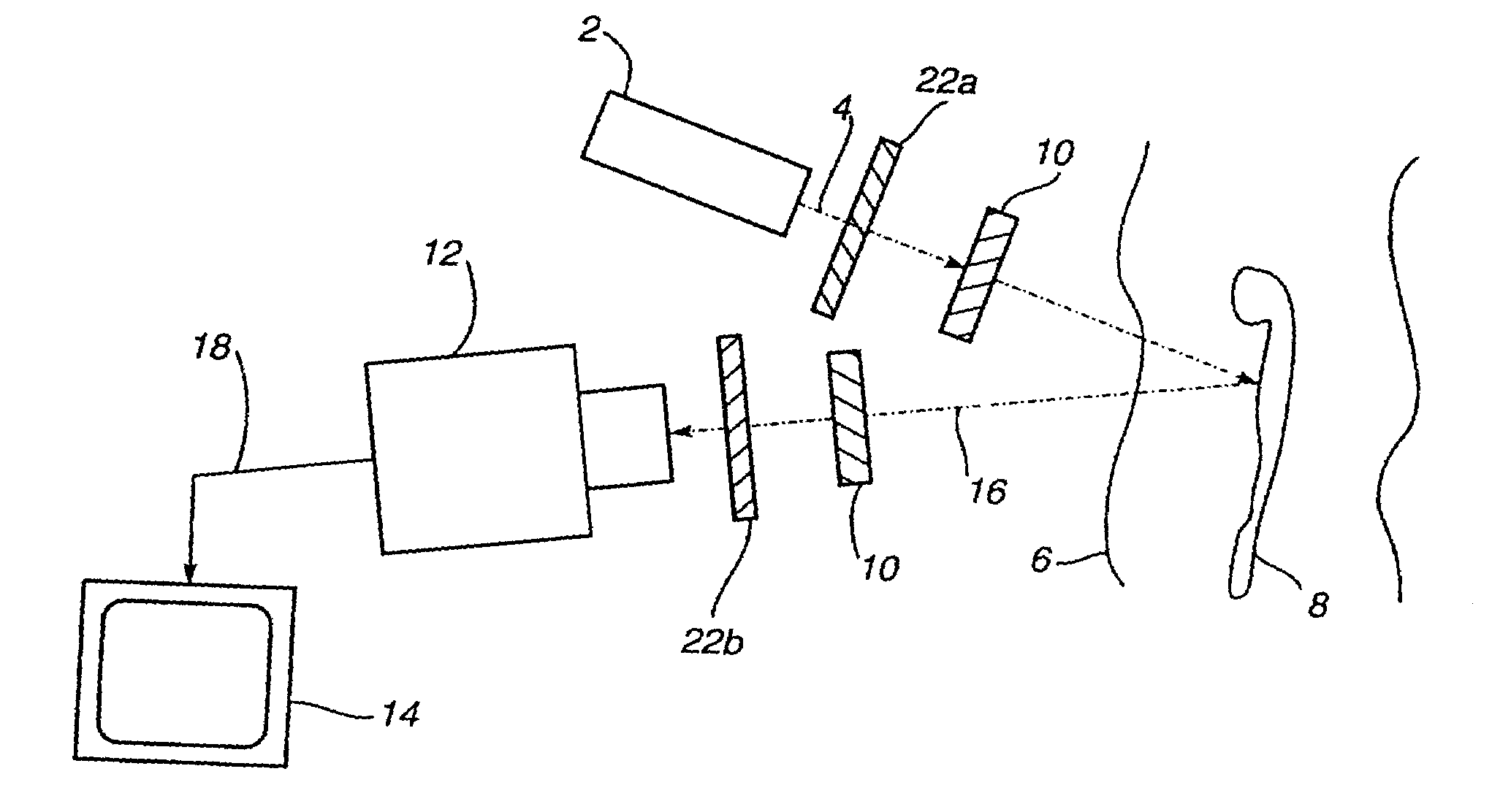 Method and apparatus for detecting electro-magnetic reflection from biological tissue