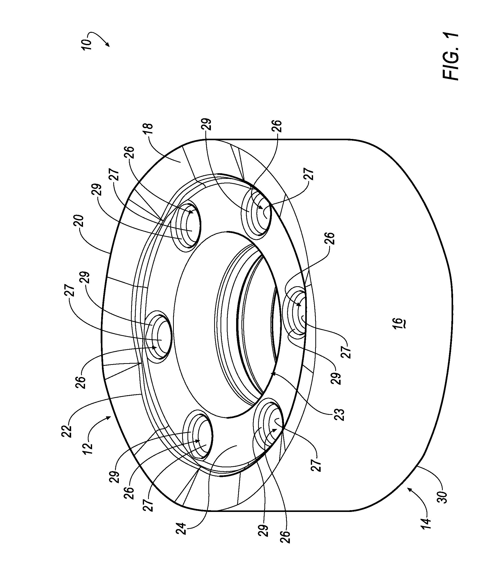 Round cutting insert with reverse Anti-rotation feature