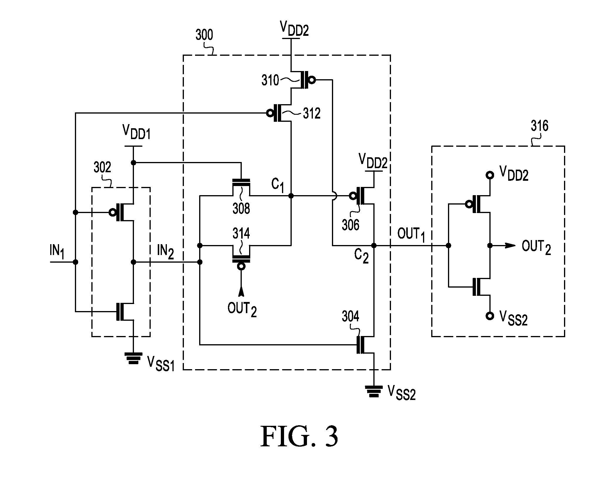 Ratioless near-threshold level translator