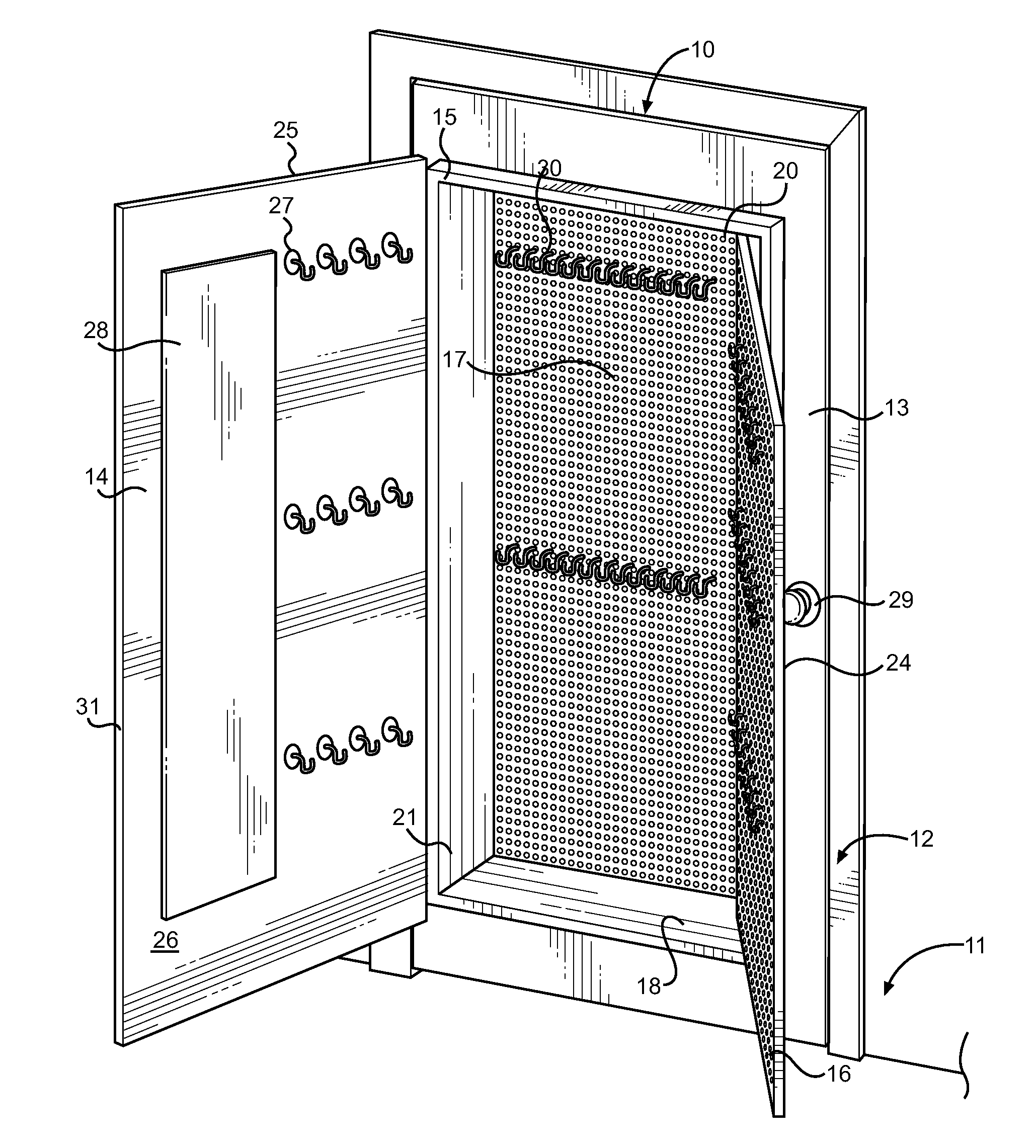 Fashion Accessory Internal Door Storage Cavity