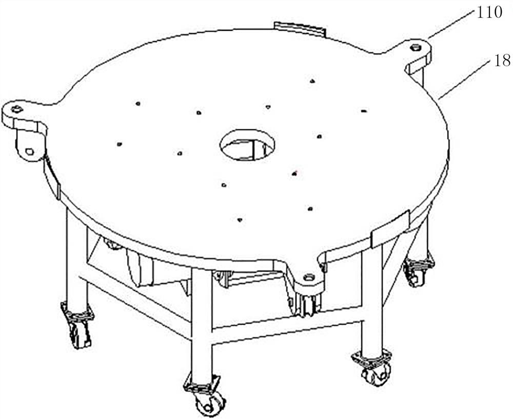 An overall reassembly device and reassembly process of a large shielded main pump in a radioactive environment