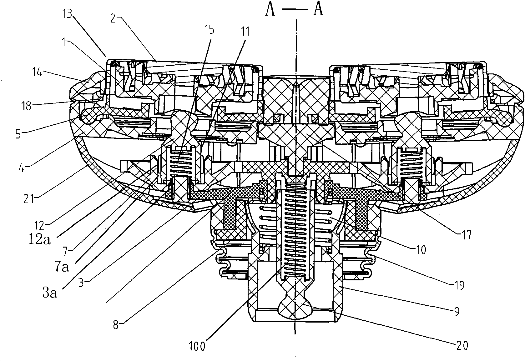 Cutter head structure of detachable electric shaver