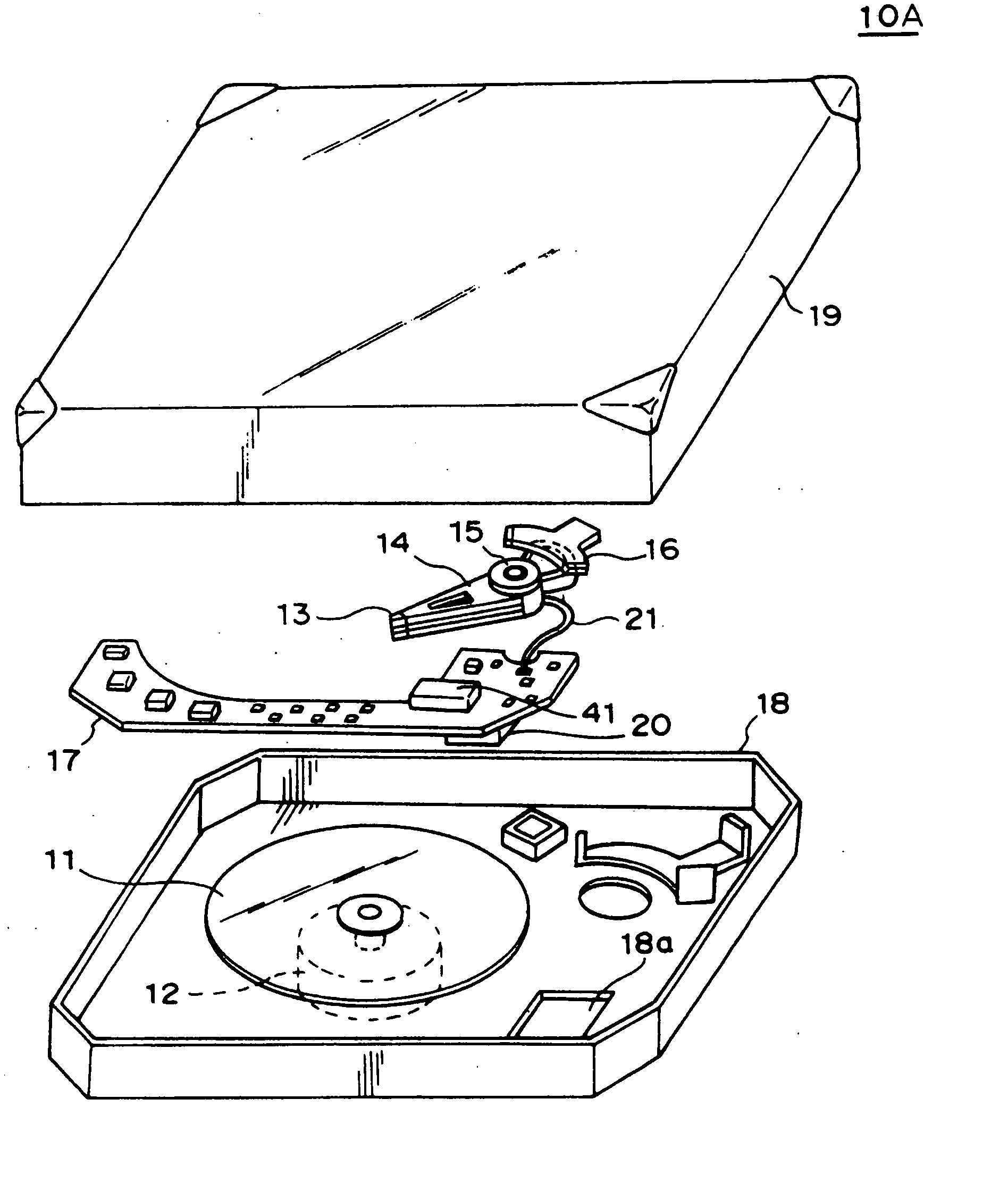 Hard disk drive and wireless data terminal using the same
