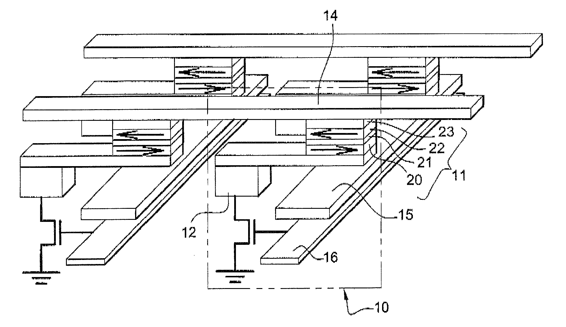 Magnetic element with thermally assisted writing