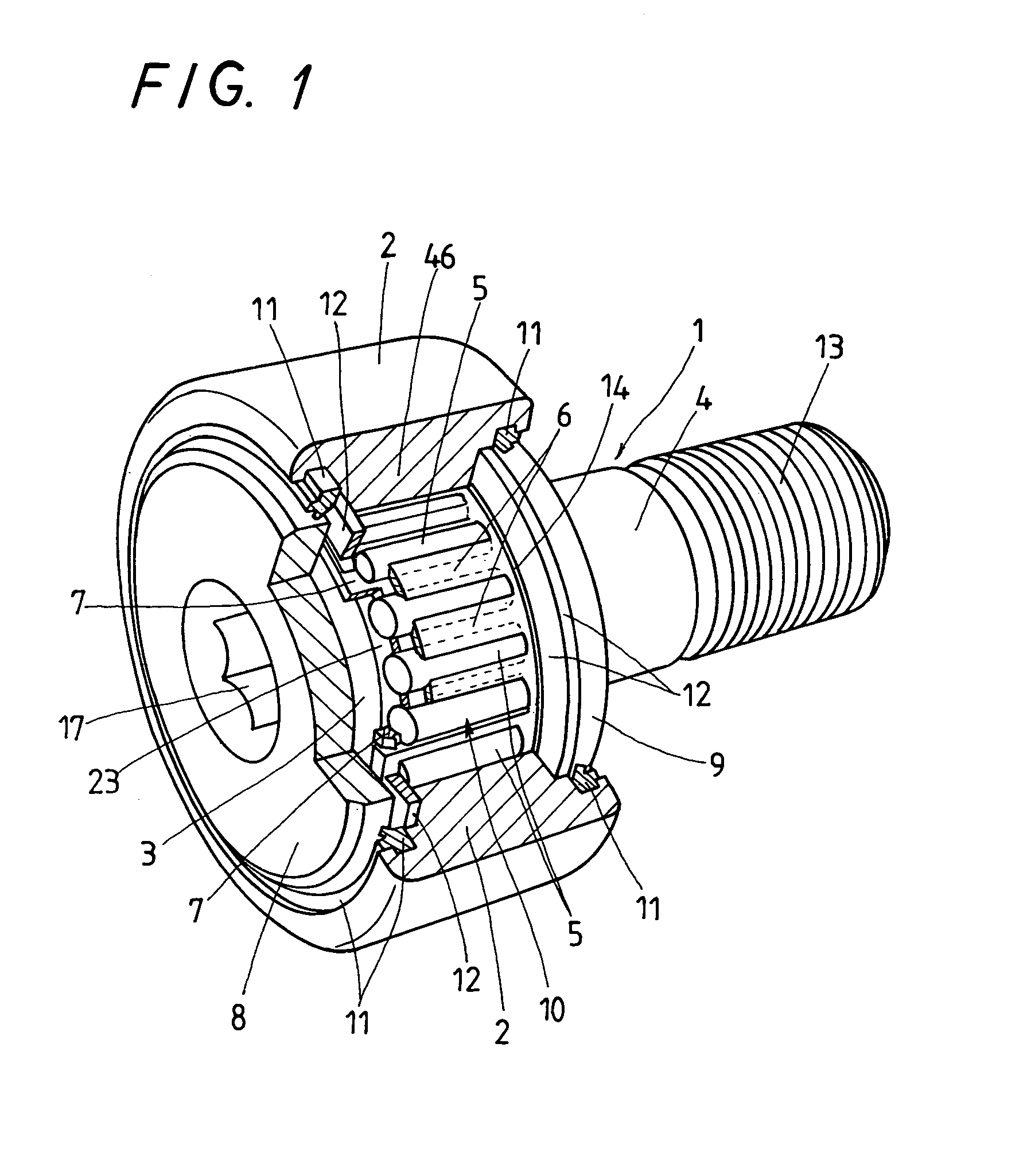 Rolling-contact bearing containing solid lubricant therein