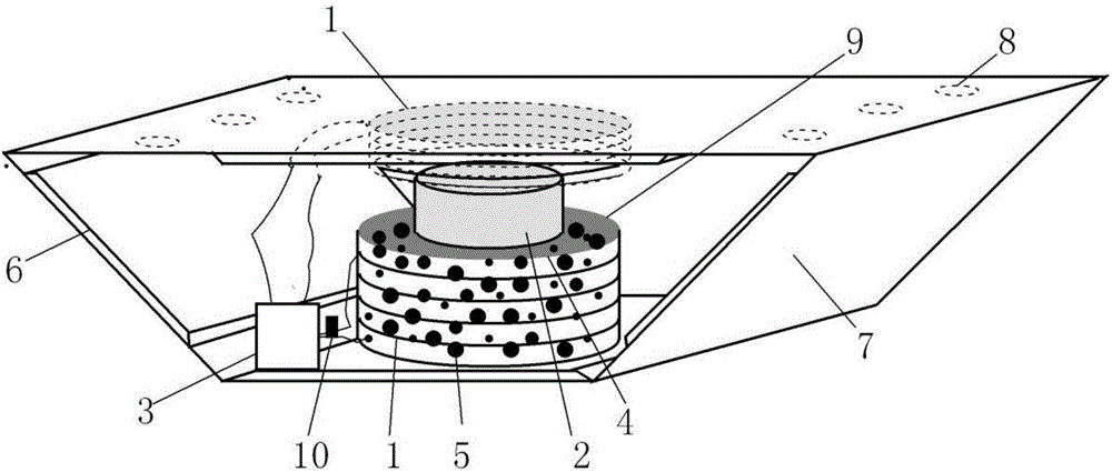 Piezoelectric-electromagnetic combined energy gathering vibration damping device