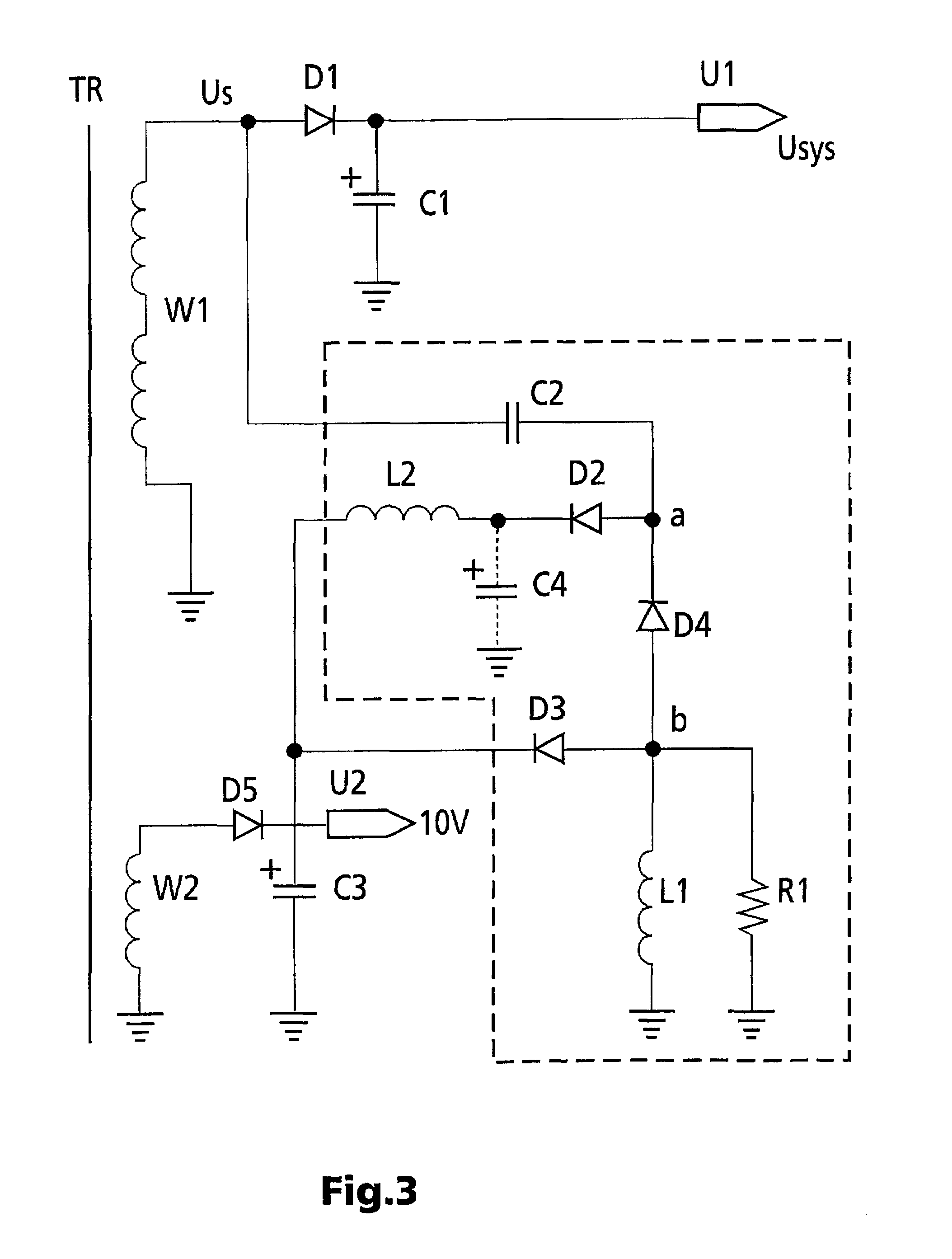 Switched-mode power supply with a damping network