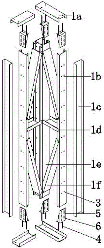 Modular assembly type L-shaped cold-formed thin-walled steel combined wall and connecting mode thereof