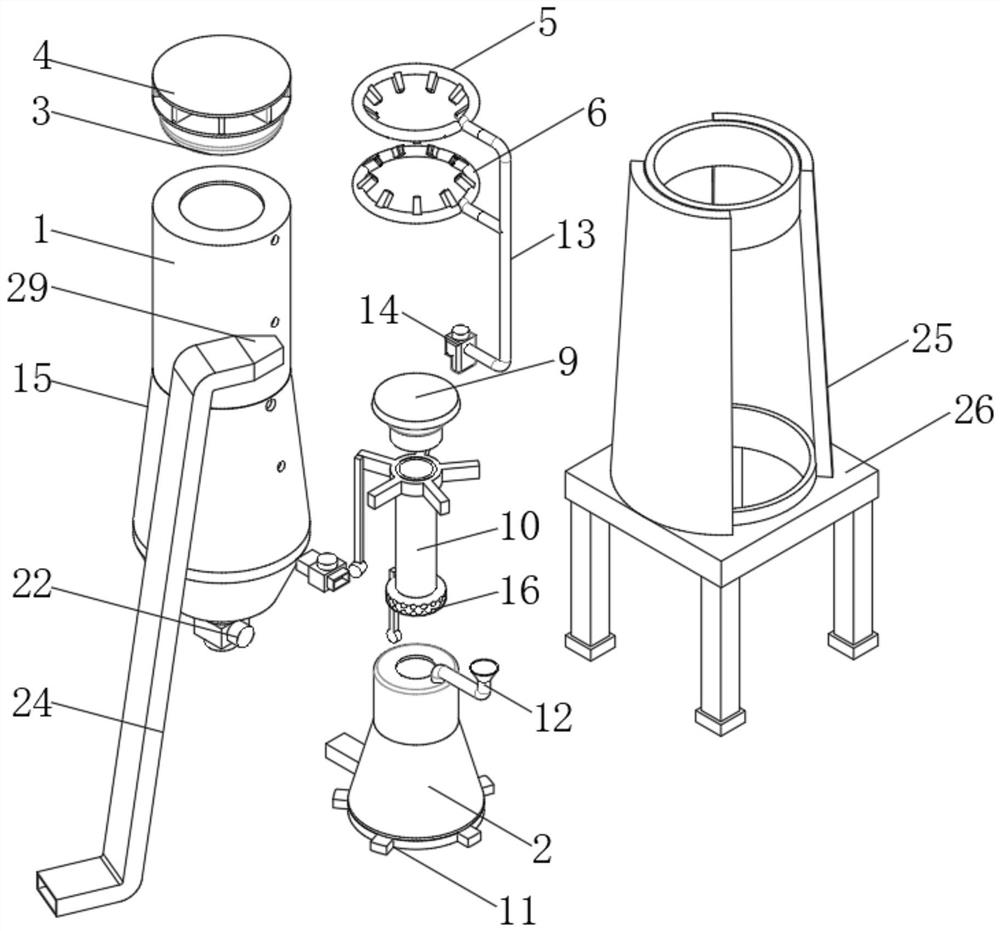 Carbon neutralization waste gas collecting and treating device for building construction and collecting method of carbon neutralization waste gas collecting and treating device