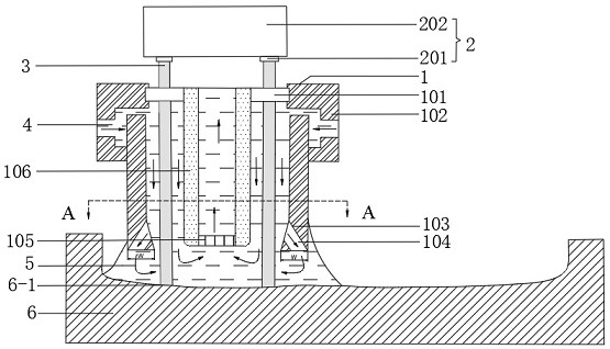 Laser-jet electrolysis combined machining double-pipe tool electrode and milling machining method