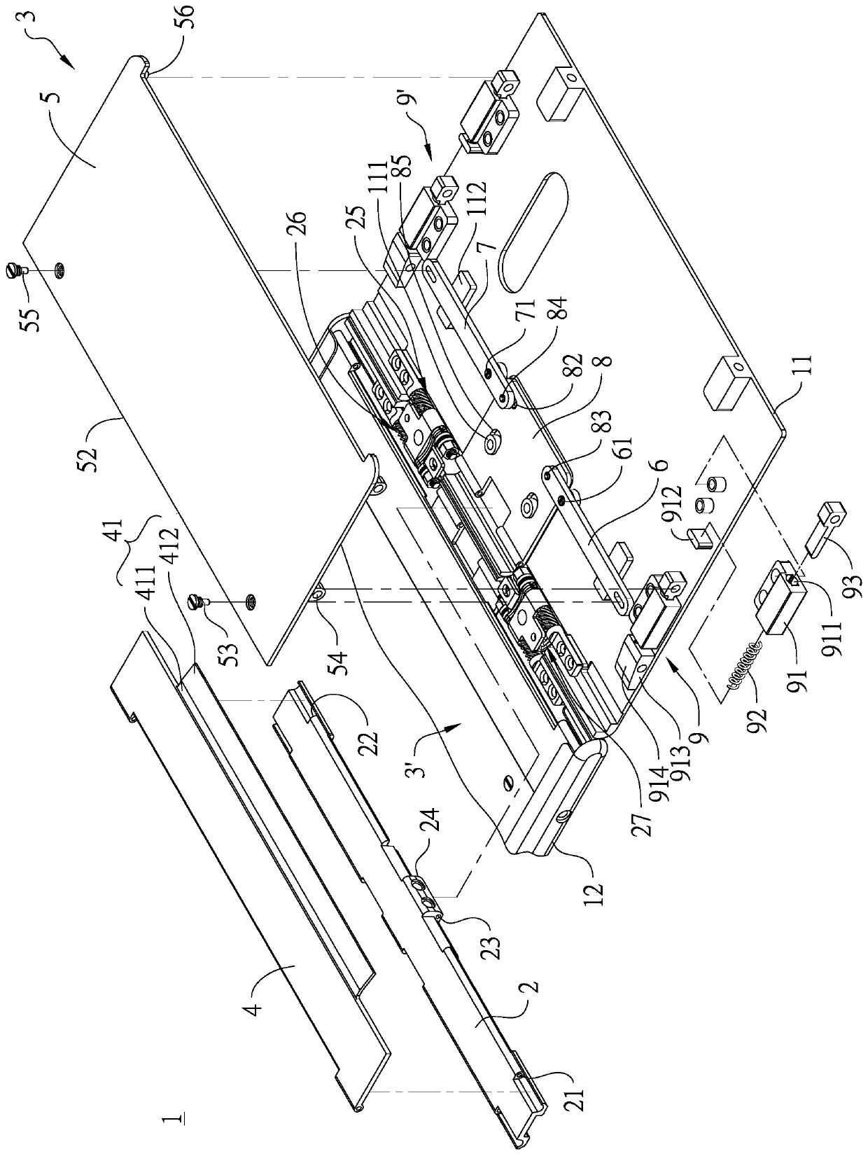 Rotating shaft module of folding device