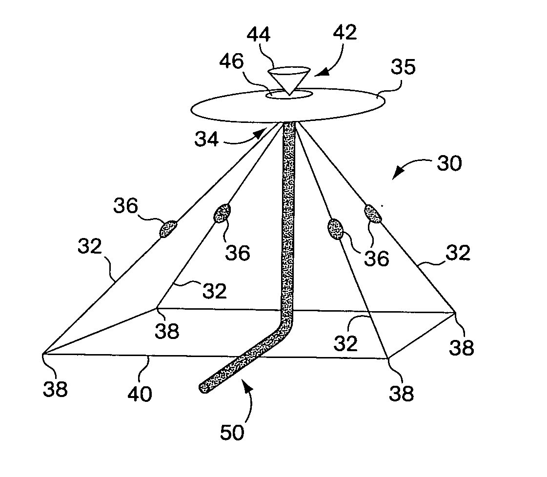 Collapsible wide band width discone antenna