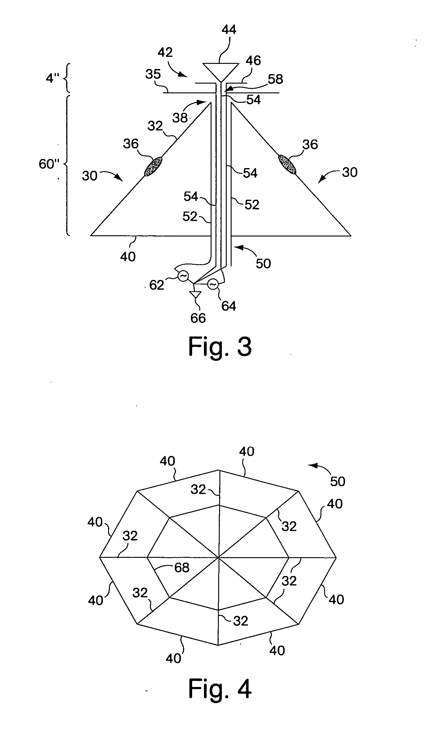 Collapsible wide band width discone antenna