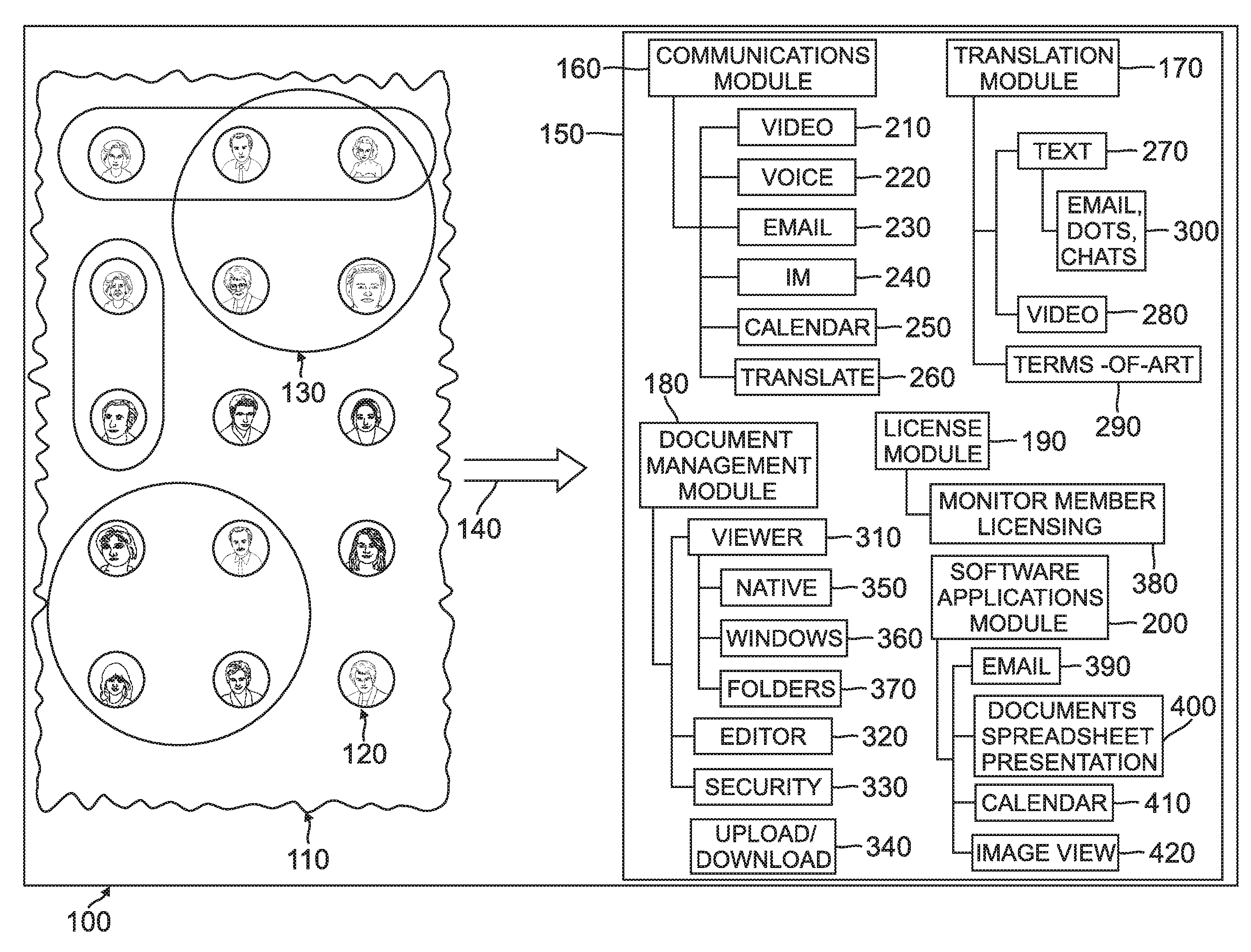 Method for automatically associating contacts in an online social network